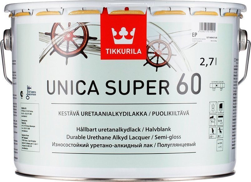 Tikkurila LACQ UN UN ICA SUP S/GL,2,7L