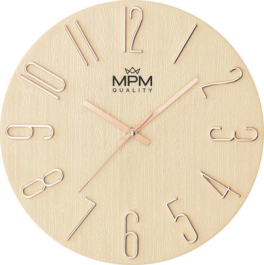 MPM Zegar ścienny MPM E01.4302.23 fi 30,5 cm cichy mechanizm