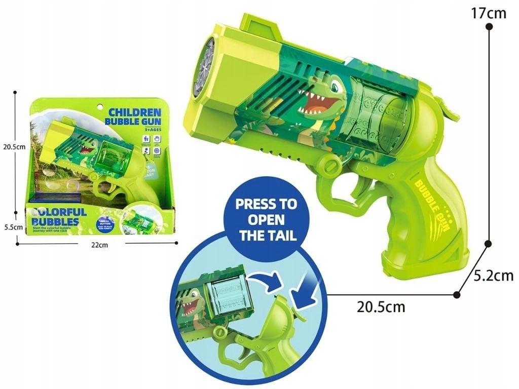 Pistolet na bańki mydl.n/bat Dino 012809 92860