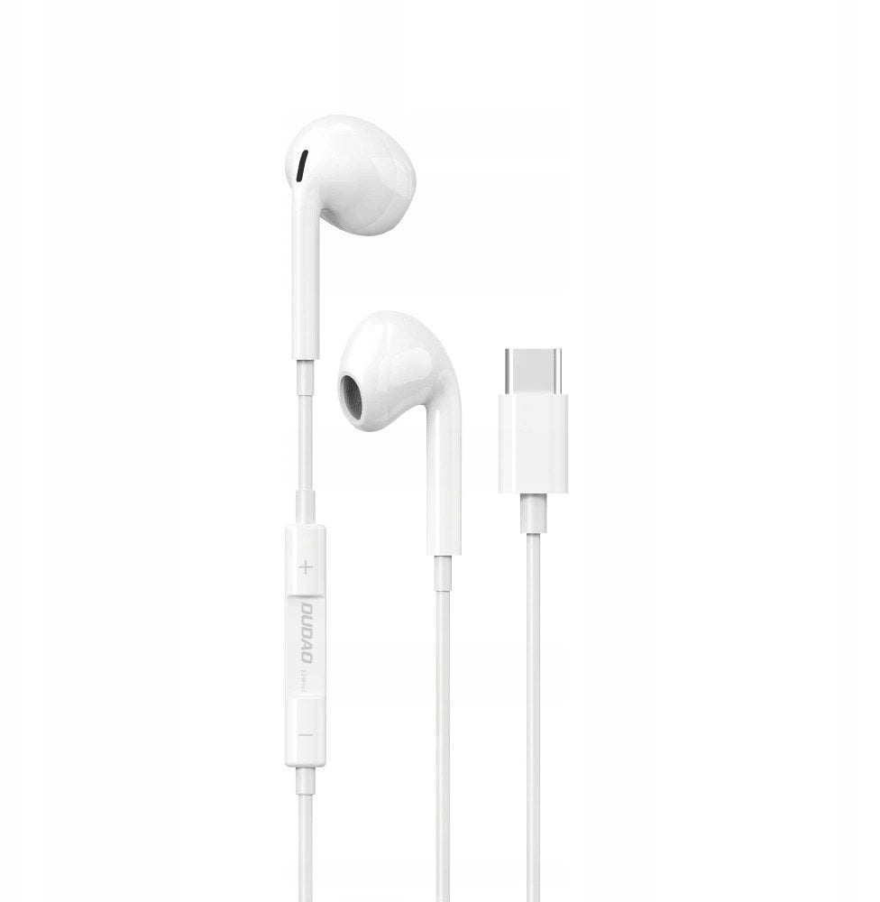 Dudao słuchawki douszne ze złączem USB Typu C biały (X14PROT)