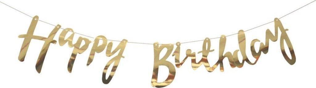 Arpex Girlanda Happy Birthday złota