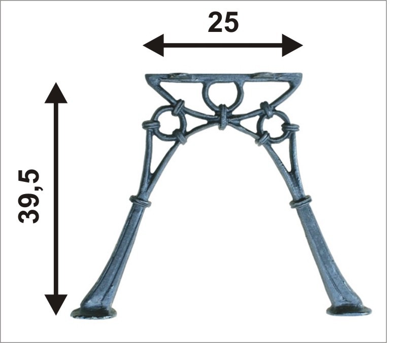 Noga żeliwna do ławki bez oparcia MINI 2 deski