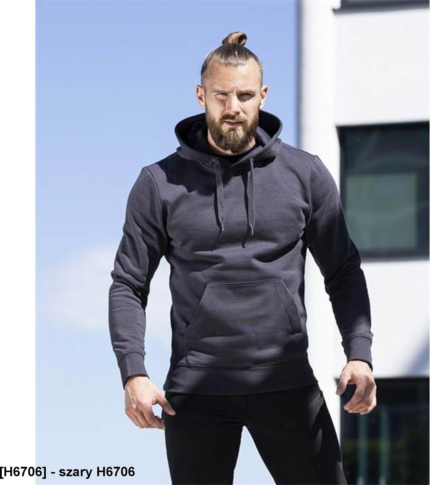 Ardon ARDON RIVARY - Męska bluza kangurek elastyczny śćiągacz pa i rękawy 65 % bawełna, 35 % poliester, 320 g/m2 - szary H6706 XL