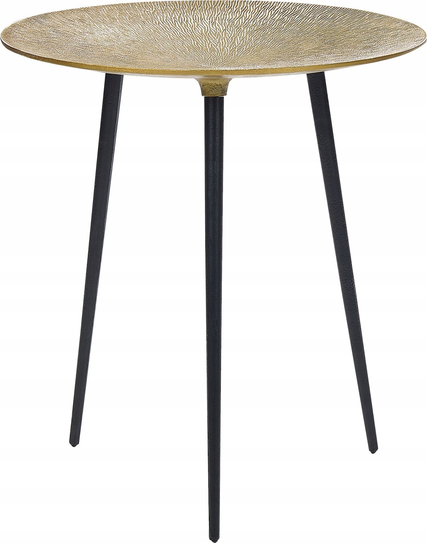 Beliani Stolik pomocniczy metalowy czarno-złoty WAIPU