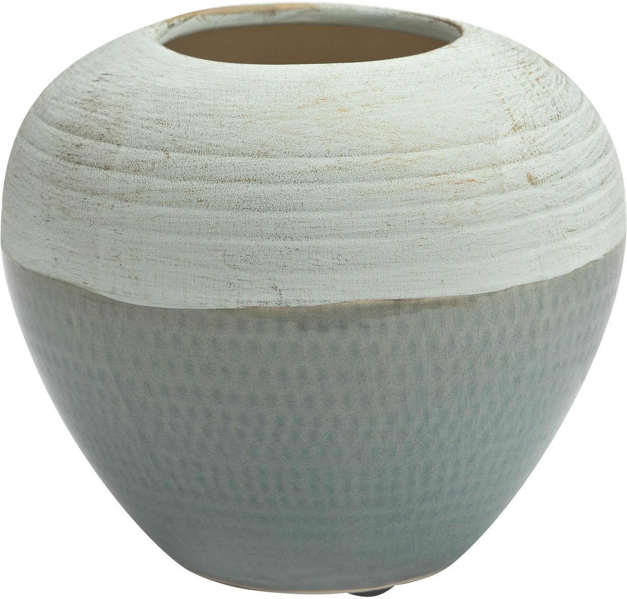 Wazon ceramiczny 16 cm biało-niebieski AP141814