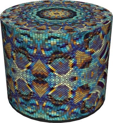 Bertoni-arco Okrągła pufa dekoracyjna - BARCELONA