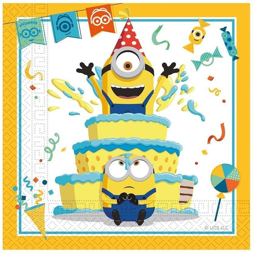 Serwetki Minions: The Rise of Gru 33x33cm 20szt