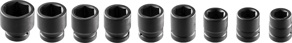 Neo Zestaw nasadek udarowych 6-kątnych 1" 27-50mm 9szt. (12-105)