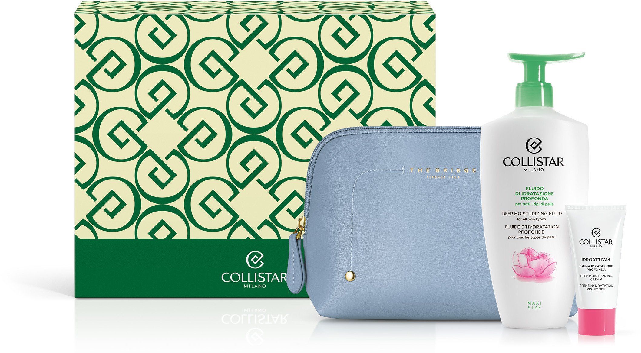 Kūno priežiūros rinkinys Collistar Body 00509: losjonas, 400 ml + drėkinamasis kremas, 25 ml + kosmetinė