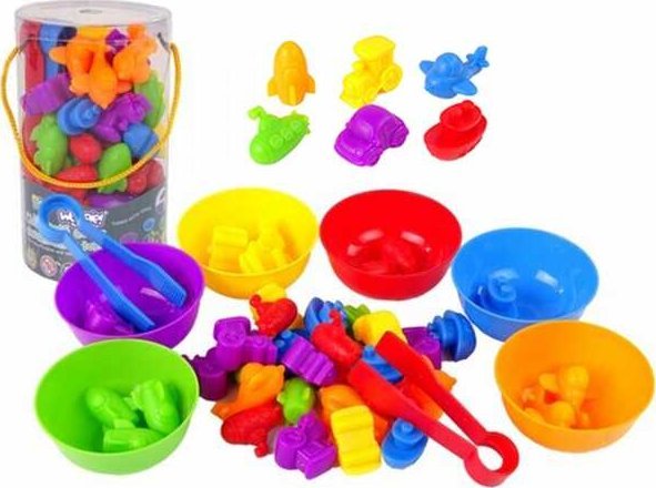 Woopie Gra Edukacyjna Sorter Kolorów Pojazdy 44 El.