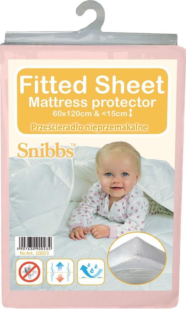 Snibbs SNI Nieprzemakalne prześcieradło 60x120 Róż