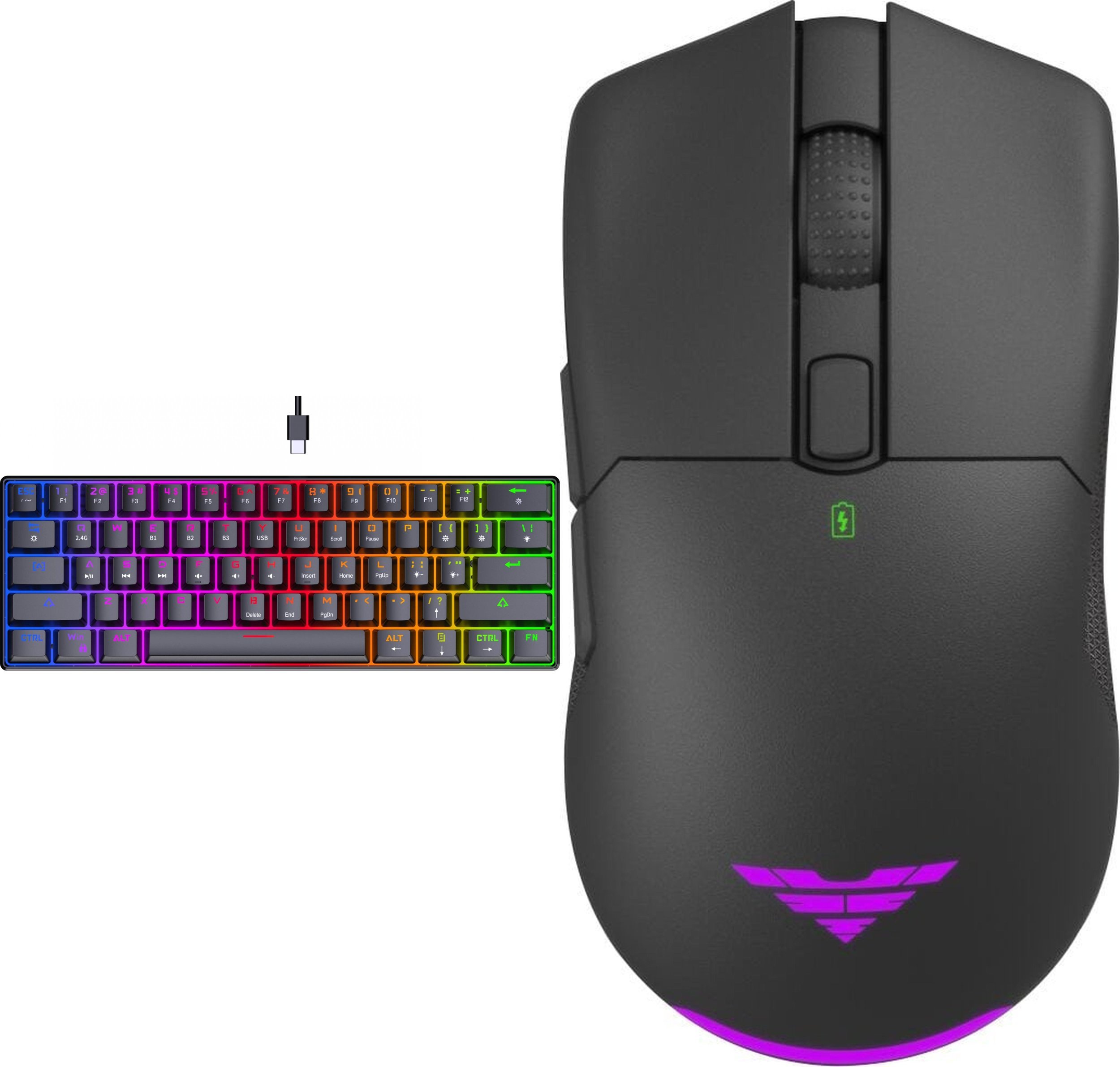 Klawiatura PREYON Brown All Claw (PBAC61B) + Mysz Preyon Owl Wireless (POW35B)