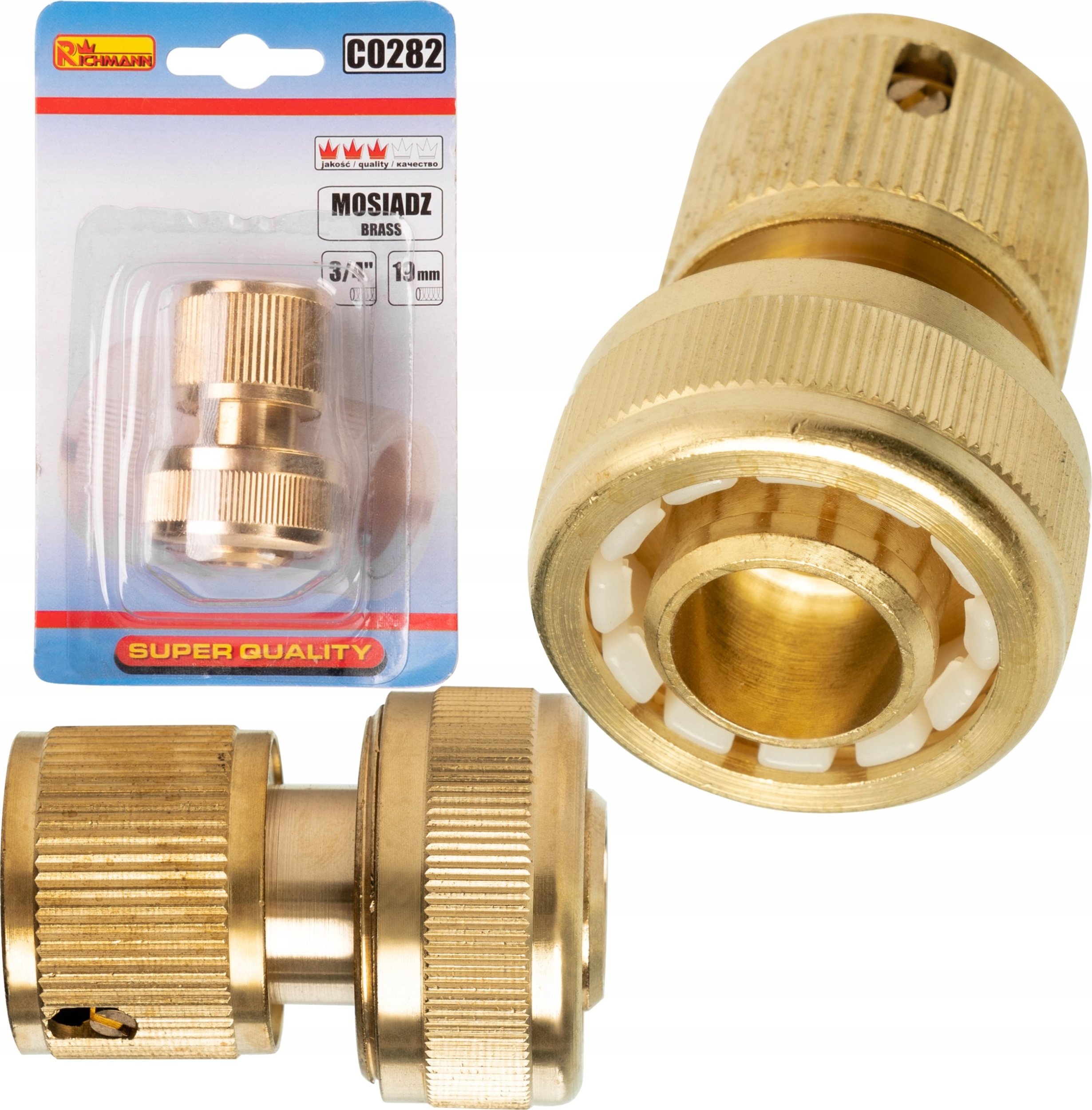 XTline Brass connection with STOP mech. 3/4''