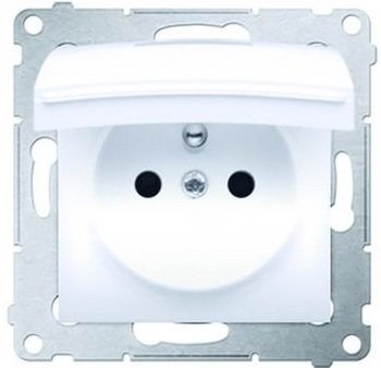 Kontakt-Simon Gniazdo SIMON54 hermetyczne 1-krotne z/u 16A IP44 białe - DGZ1BZ.01/11