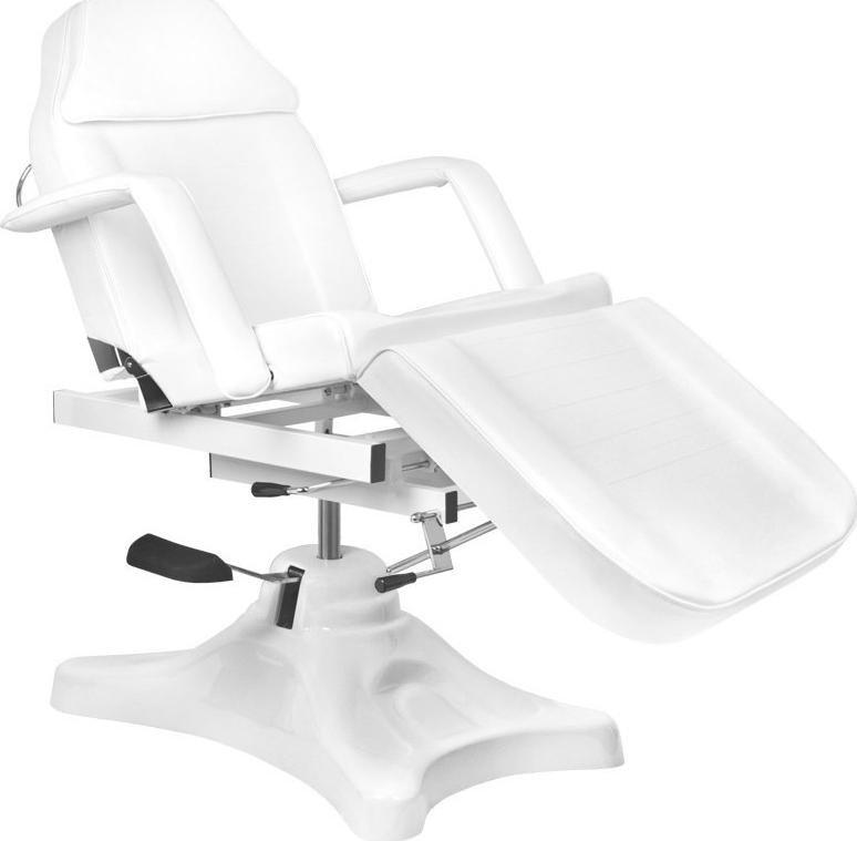 FOTEL KOSMETYCZNY HYD. A 234D Z KOŁYSKĄ BIAŁY