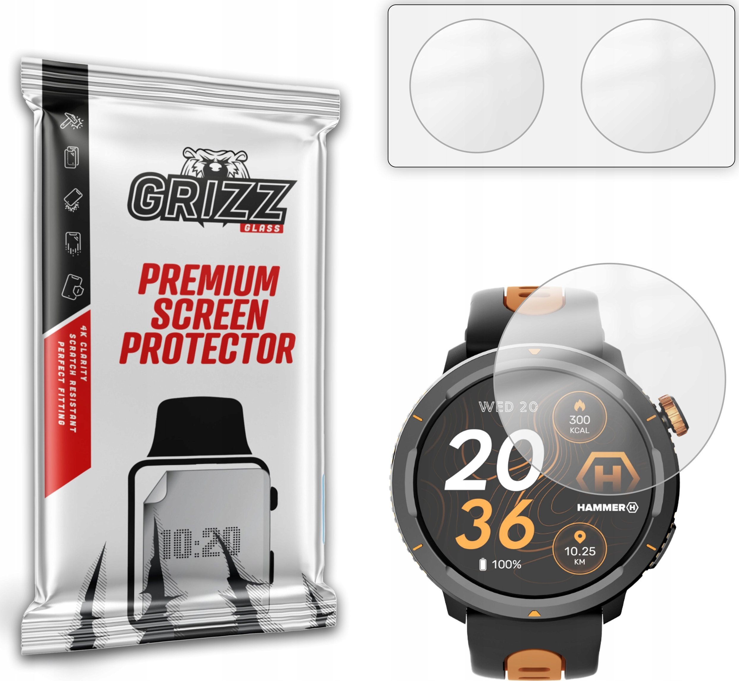 Folia matowa GrizzGlass PaperScreen do Hammer Watch 2 Lite