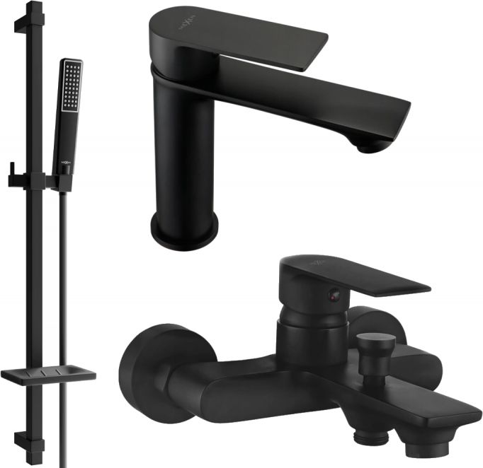 Mexen Mexen Royo DQ72 zestaw wannowy, czarny - 72203DQ72-70