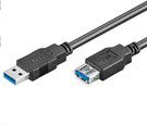 Kabel USB MicroConnect USB-A - USB-A 1 m Czarny (USB3.0AAF1B)