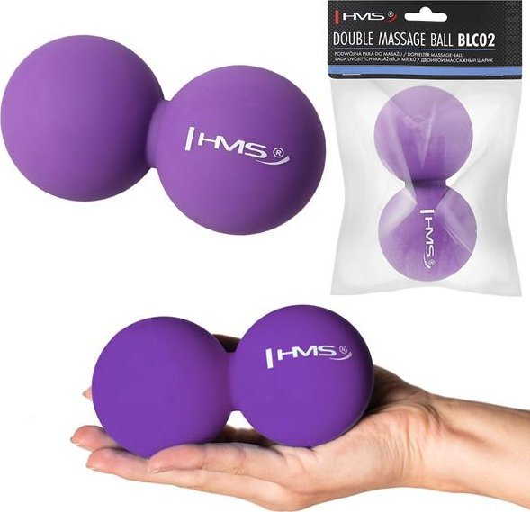 HMS BLC02 VIOLET LACROSSE PODWÓJNA PIŁKA DO MASAŻU HMS