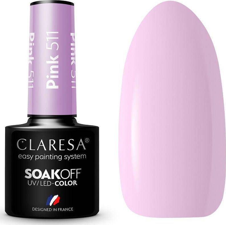 Claresa Claresa Soak Off UV/LED Pink lakier hybrydowy 511 5g