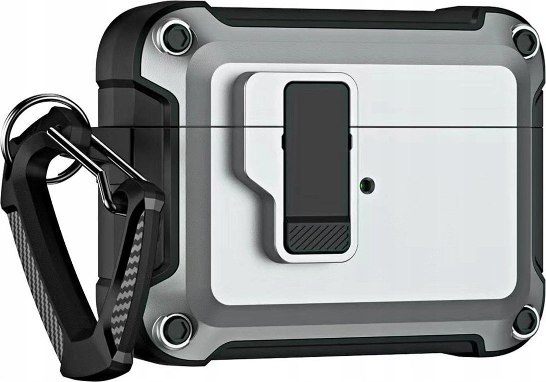 Hurtel Pro Armour Airpods Case with hook - AirPods 4 grey