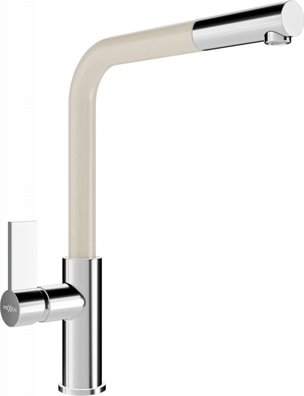 Bateria kuchenna Mexen Flora stojąca beżowy z chromowanym korpusem