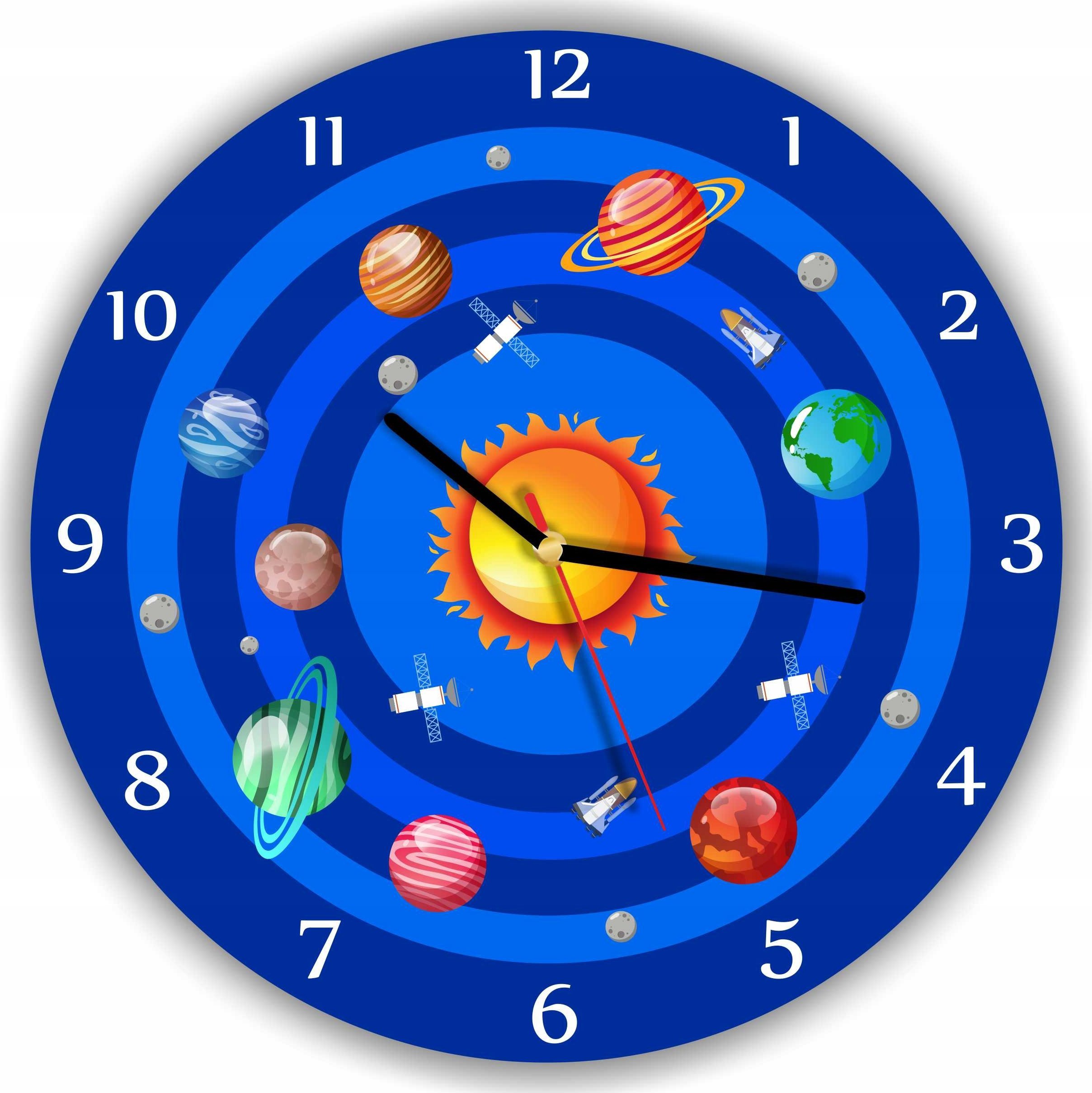 naSciane Zegar ścienny UKŁAD SŁONECZNY planety KOSMOS