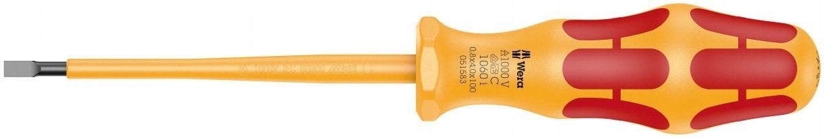 Atsuktuvas elektrikams VDE 1000V 1060i 0.8x4.0x100mm 051583, Wera