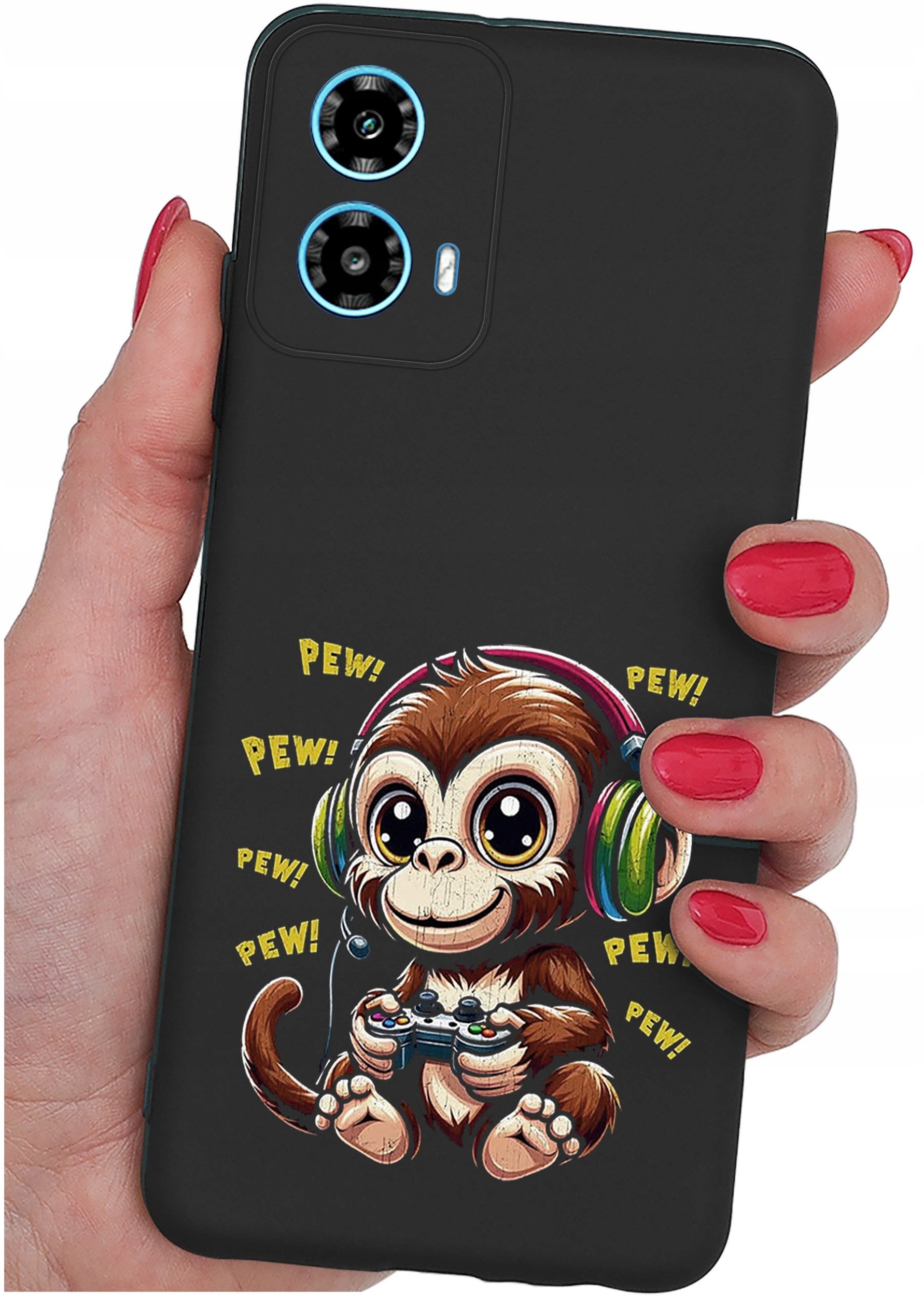 ETUI do Motorola Moto G34 5G WZORY |SILIKONOWE MATT CASE + SZKŁO 9H