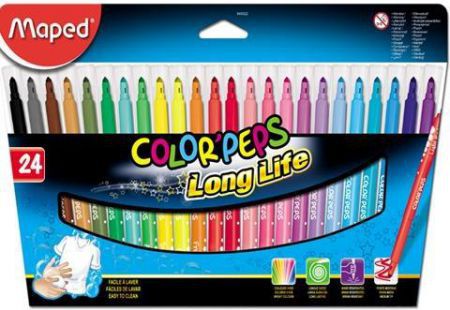 Maped Flamastry Colorpeps trójkątne 24 kolory (205570)