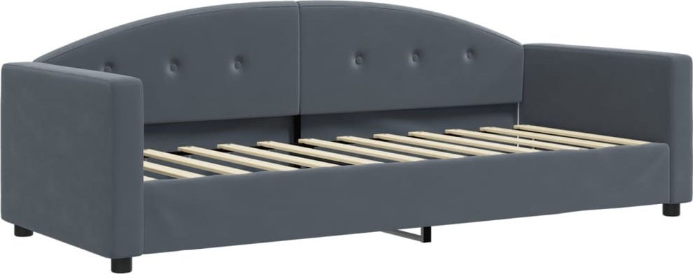 vidaXL Sofa z funkcją spania, ciemnoszara, 80x200 cm, aksamitna