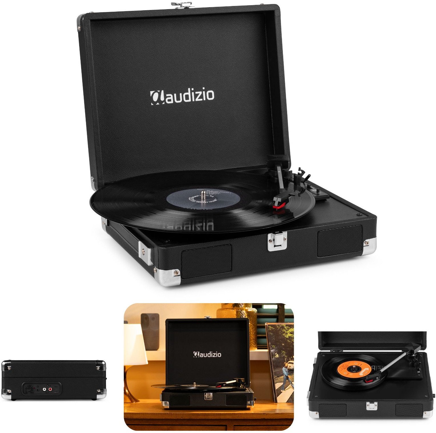 Gramofon Audizio Gramofon w walizce RP111BK czarny one size