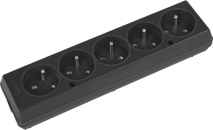 Jonex Gniazdo przenośne pięciokrotne 16A 2P 250V czarne GN-560