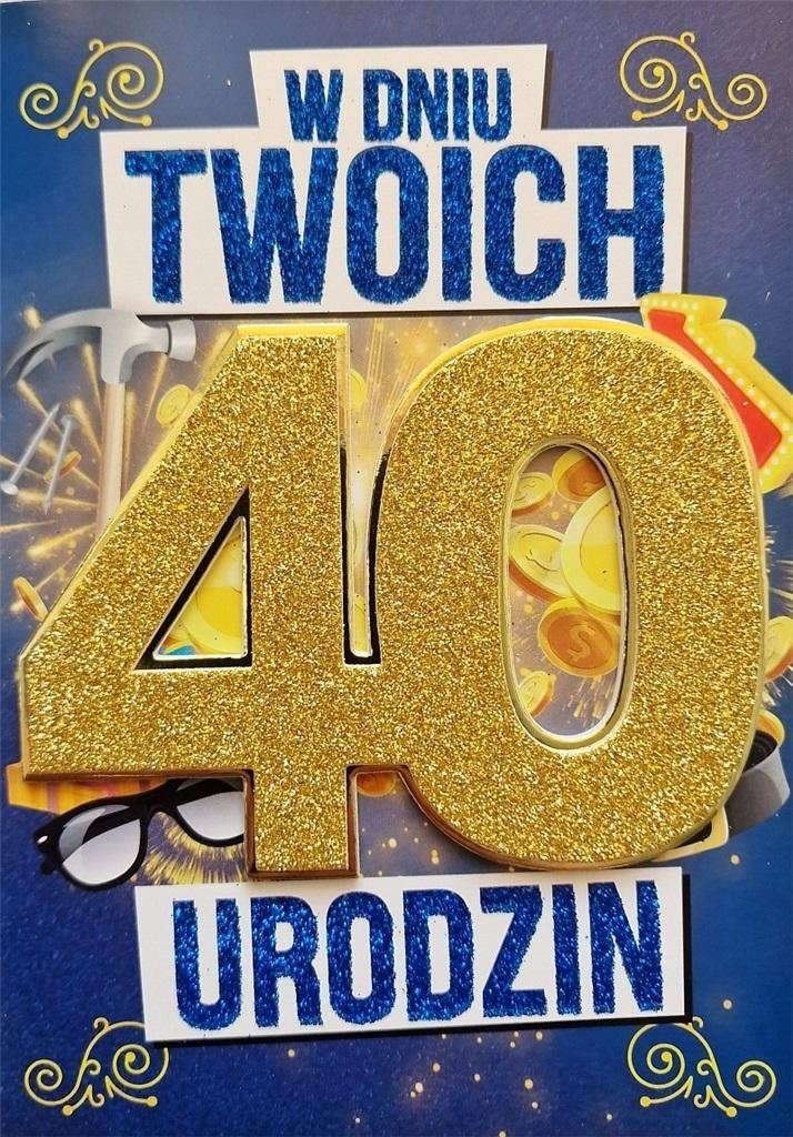 Teka Karnet Urodziny 40 męskie