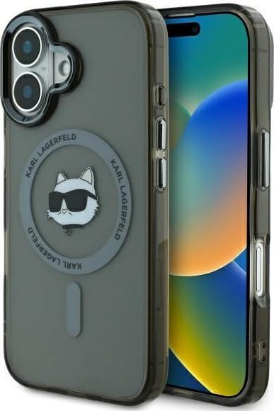 Karl Lagerfeld Karl Lagerfeld KLHMP16MHLSCHK iPhone 16 Plus 6.7" czarny/black hardcase IML Metal Choupette Head MagSafe