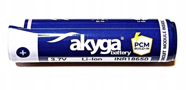 Akyga Akumulator Li-Ion INR18650 AKY2457 3.7V / 2000mAh z zabezpieczeniem