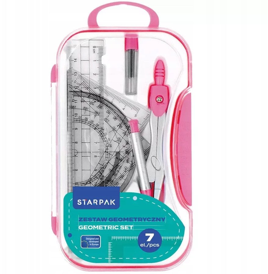 ZEST SZKOL GEOM 7EL ROZ STK ETUI PB 12/96