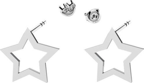MEJK Jewellery Kolczyki Srebrne z Gwiazdkami