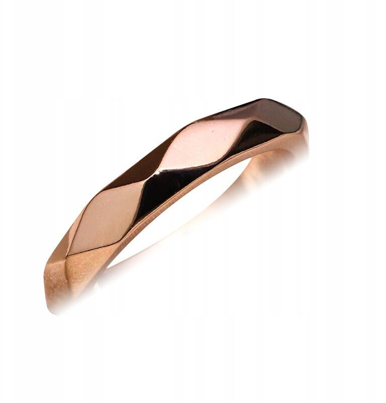 ZŁOTA OBRĄCZKA PIERŚCIONEK ŚLUBNA STAL 316L r.19