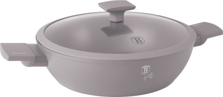 Berlinger Haus PŁASKI GARNEK TYTANOWY Z POKRYWĄ 30cm BERLINGER HAUS BH-8099 TAUPE