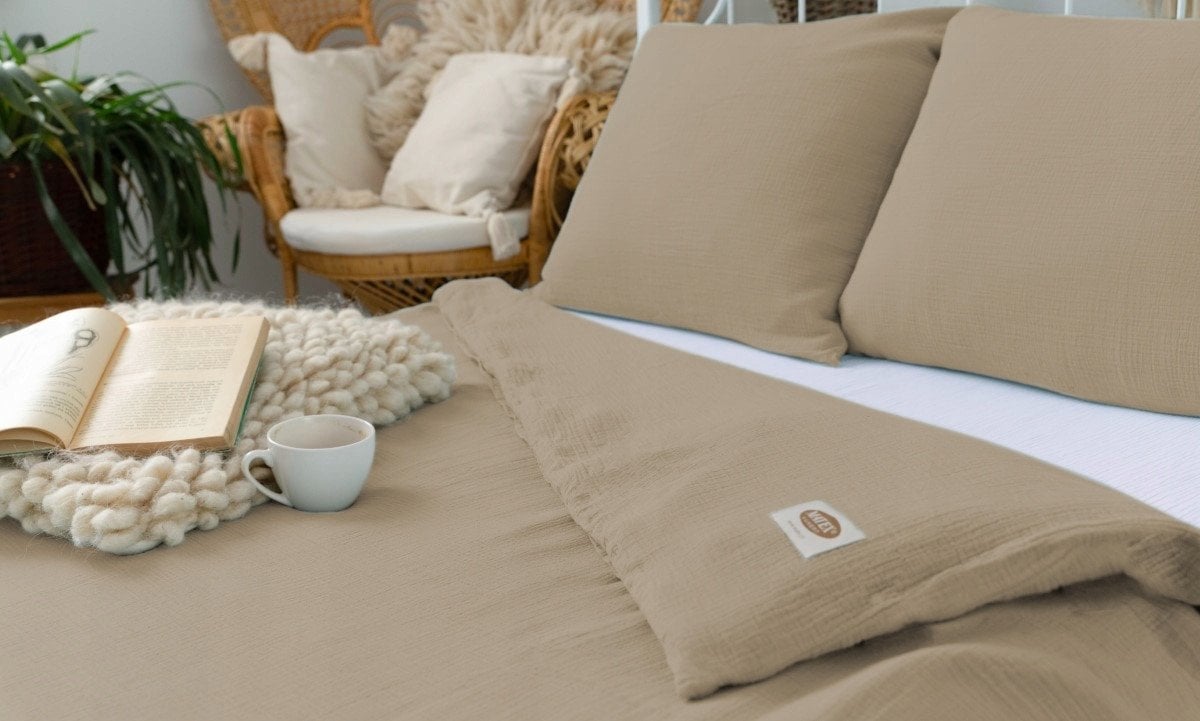 Pościel bawełniana MUŚLINOWA (160x200-1,70x80-2)