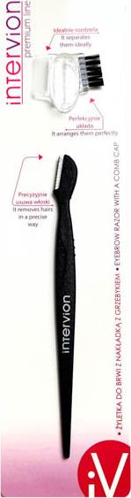 Intervion INTER-VION_Żyletka do brwi z nakładką z grzebykiem