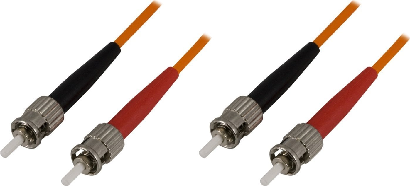 Deltaco DELTACO OM1 fiber cable, ST - ST, duplex, UPC, 62,5/125, 5m, orange