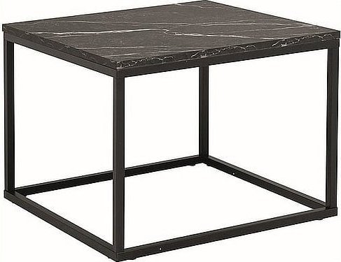 Signal Stolik kawowy kwadratowy ROSSI B czarny efekt marmuru