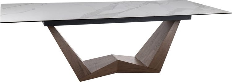 Signal Stół BONUCCI CERAMIC (200-250)X98 Statuario Venato biały /orzech