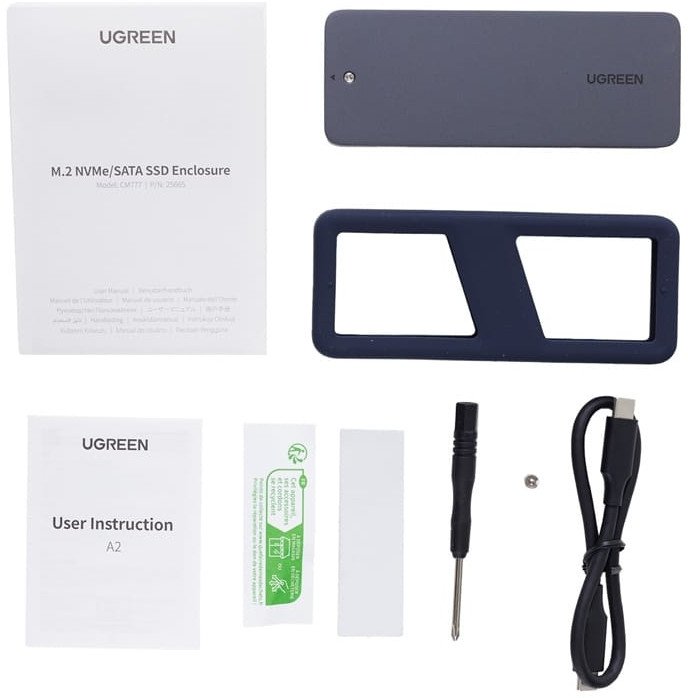 Obudowa dysku SSD UGREEN CM777, NVMe/SATA, 20Gbps, USB-C