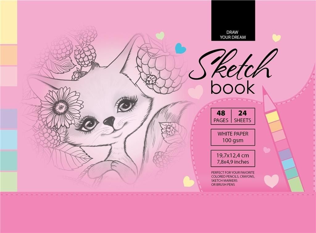 Fresh Szkicownik 12.4x19.7cm 48k różowy