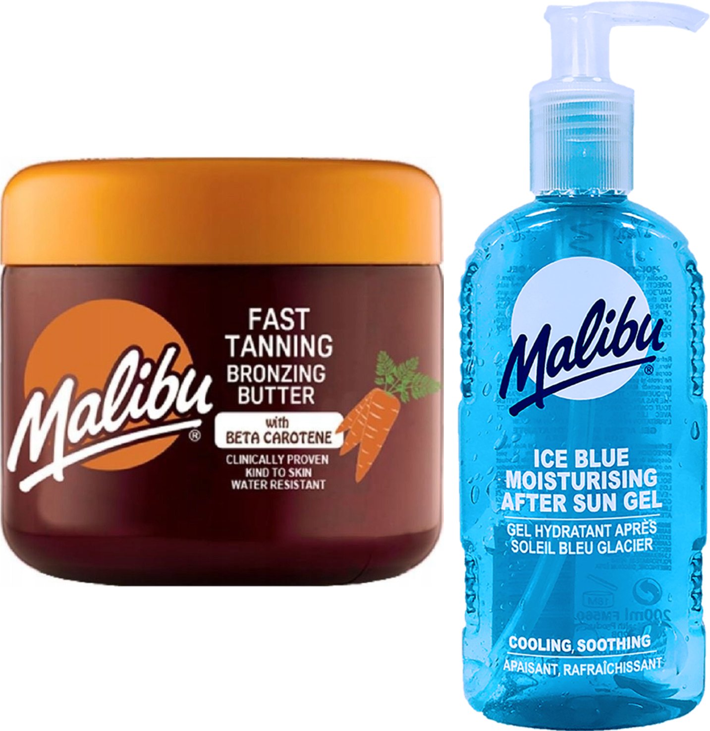 Malibu Przyspieszacz Do Opalania 300ml + Żel Po Opalaniu 200ml