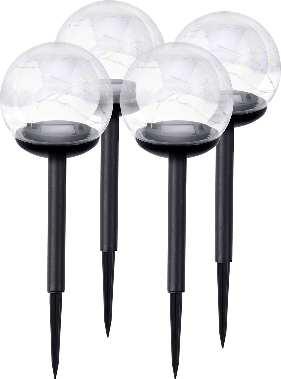 Oprawa schodowa Ilumen Lampka solarna przeźroczysta kula 4szt Ilumen LS-103