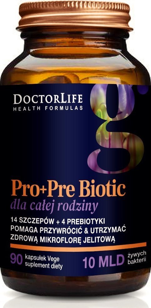 Doctor Life Doctor Life Pro+Pre Biotic dla całej rodziny - 90 kapsułek
